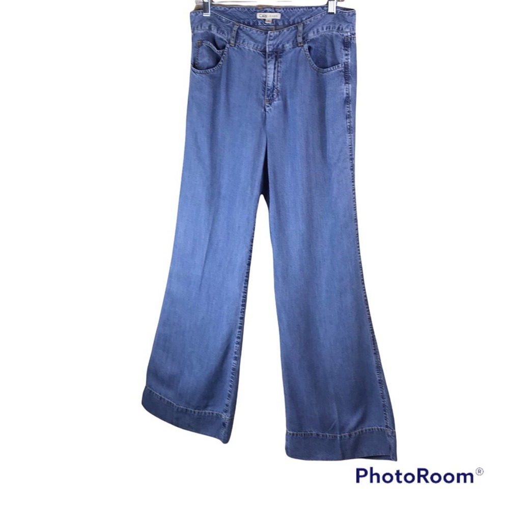 Cabi Tencel Indigo Wide Leg Jeans Sz 6
